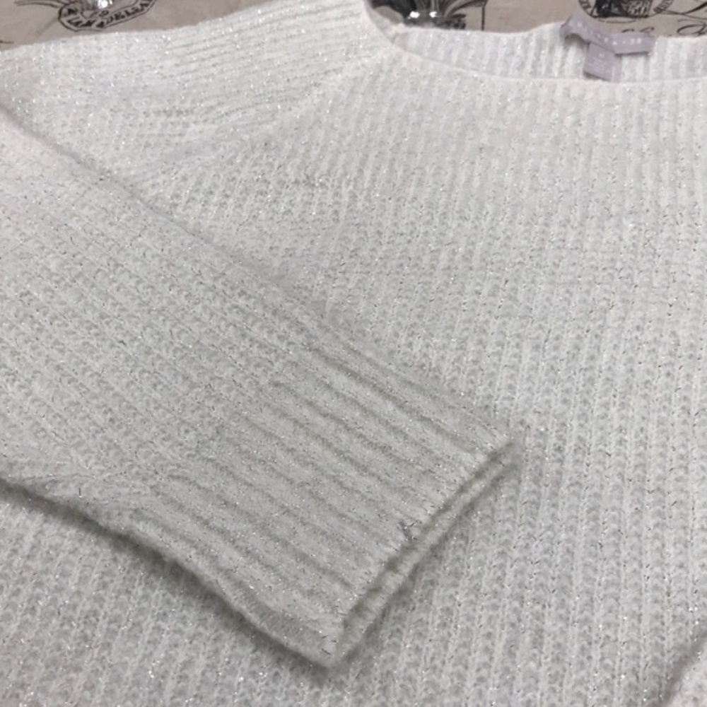 CHELSEA28 Rib Metallic Sweater - Picture 4 of 7
